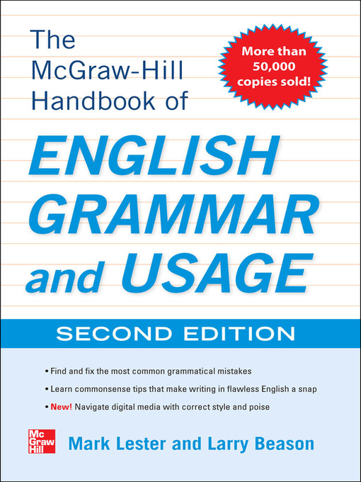 Title details for McGraw-Hill Handbook of English Grammar and Usage by Mark Lester - Available